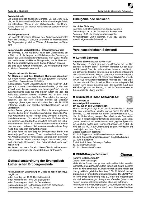 Ausgabe 25 vom 24.06.2011(2.01 mb) - Schwendi