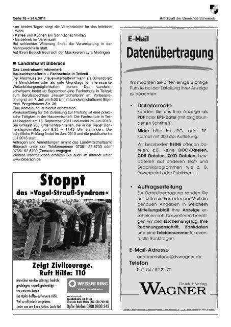 Ausgabe 25 vom 24.06.2011(2.01 mb) - Schwendi