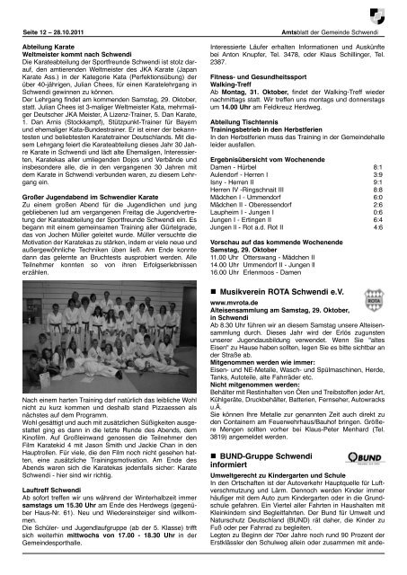 Ausgabe 43 vom 28.10.2011(2 mb) - Schwendi