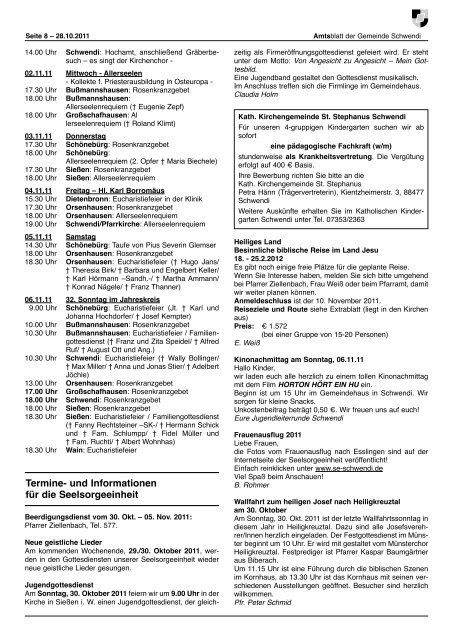 Ausgabe 43 vom 28.10.2011(2 mb) - Schwendi