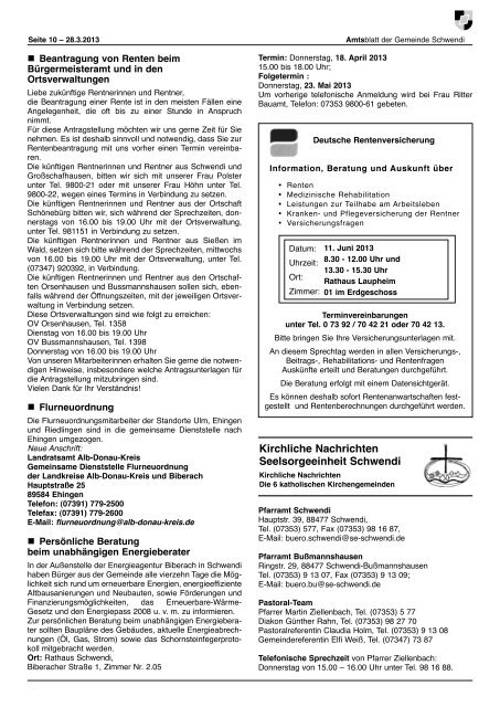 Ausgabe 13 vom 28.03.2013 - Schwendi