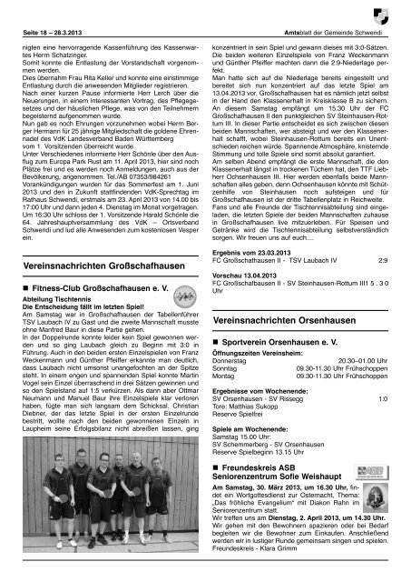 Ausgabe 13 vom 28.03.2013 - Schwendi