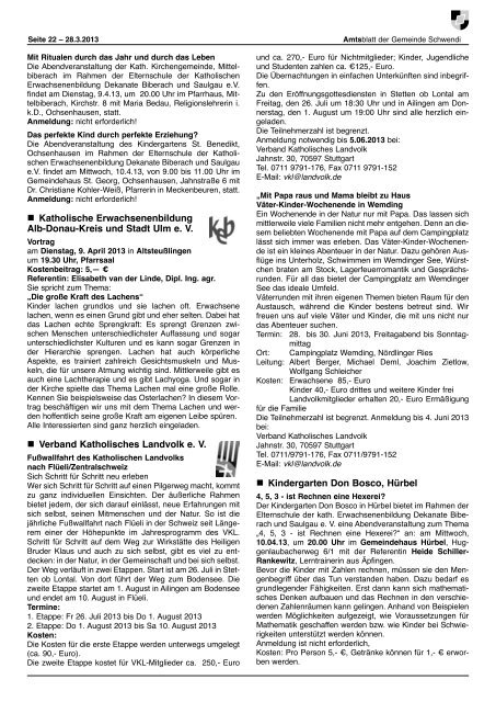 Ausgabe 13 vom 28.03.2013 - Schwendi