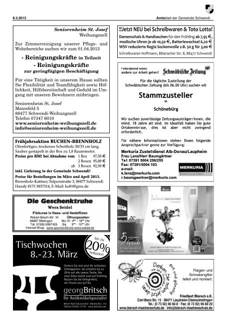 Ausgabe 10 vom 08.03.2013 - Schwendi