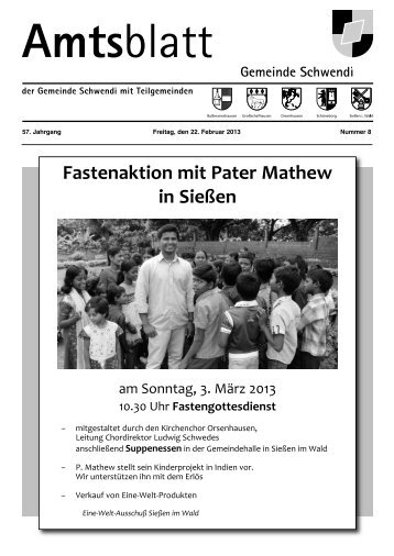 Ausgabe 8 vom 22.02.2013 - Schwendi