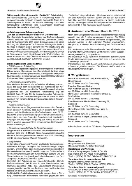 Ausgabe 9 vom 04.03.2011(1.5 mb) - Schwendi