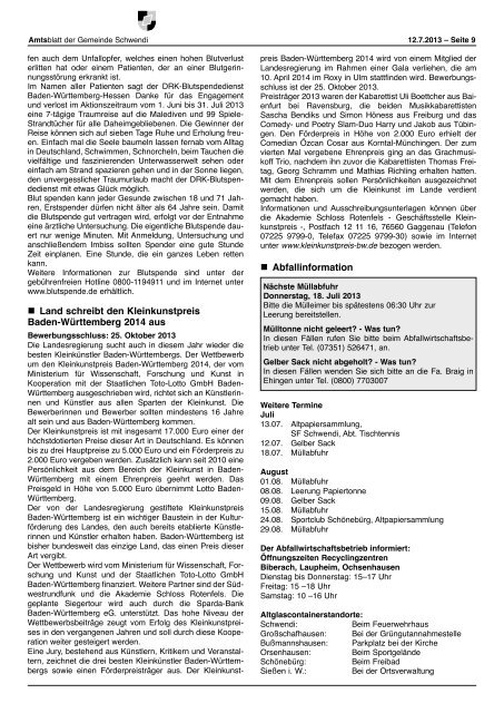 Ausgabe 28 vom 12.07.2013 - Schwendi