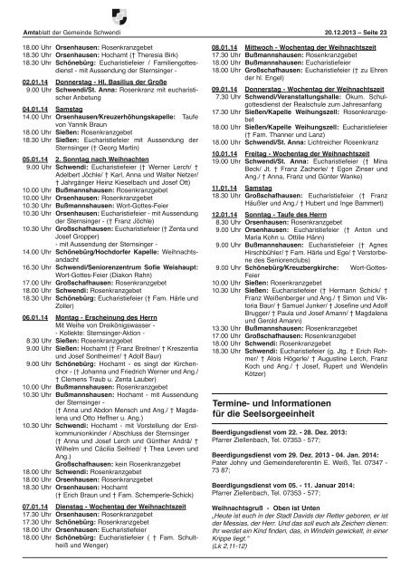 Ausgabe 51-52 vom 20.12.2013 - Schwendi