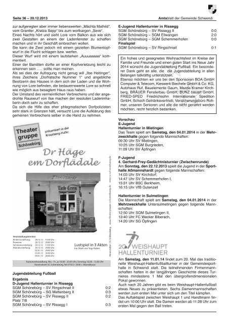 Ausgabe 51-52 vom 20.12.2013 - Schwendi