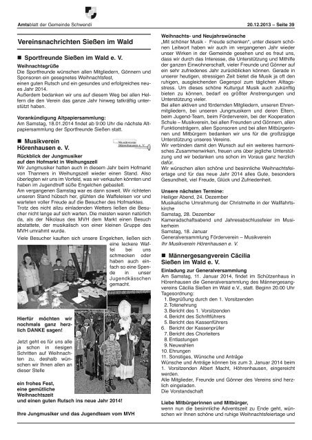 Ausgabe 51-52 vom 20.12.2013 - Schwendi