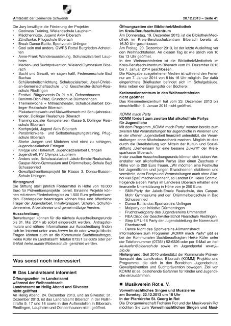 Ausgabe 51-52 vom 20.12.2013 - Schwendi