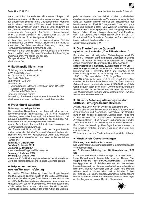 Ausgabe 51-52 vom 20.12.2013 - Schwendi