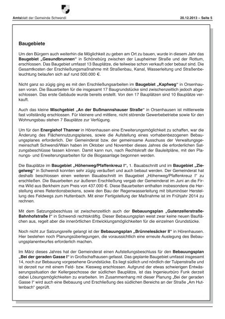 Ausgabe 51-52 vom 20.12.2013 - Schwendi