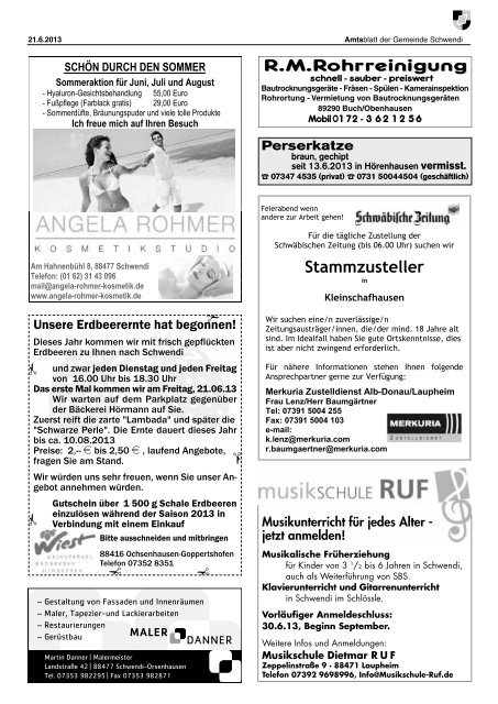 Ausgabe 25 vom 21.06.2013 - Schwendi
