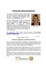 Jahresprojekt - Wiener Schreibprojekt - Schwerhörigenschule Wien
