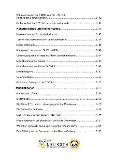 Änderungen, Neuigkeiten und Gratulationen im Schuljahr 2006/2007