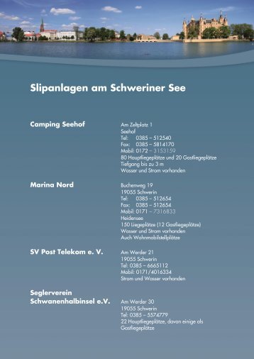 Slipanlagen am Schweriner See Camping Seehof