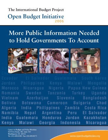 Open Budget Index 2006 - Philippine Center for Investigative ...