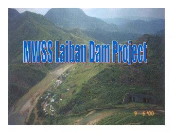 View the MWSS Laiban Dam Project Information Sheet