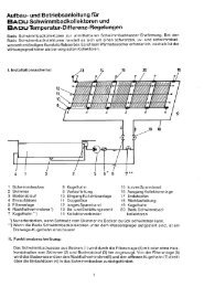 Aufbau- und Betriebsanleitung fÃ¼r BADU Schwimmbadkollektoren und