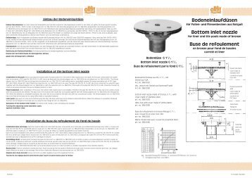 BodeneinlaufdÃ¼sen Bottom inlet nozzle Buse de refoulement