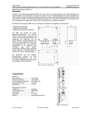 speck-pumpen www.speck-pumps.com 91207 Lauf an der Pegnitz ...