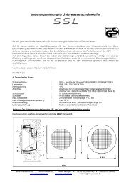 Bedienungsanleitung fÃ¼r Unterwasserscheinwerfer