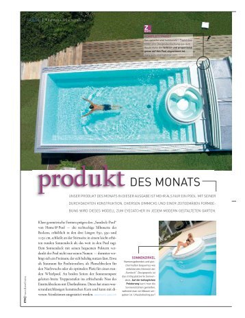 produktDES MONATS - Schwimmbad-zu-Hause.de