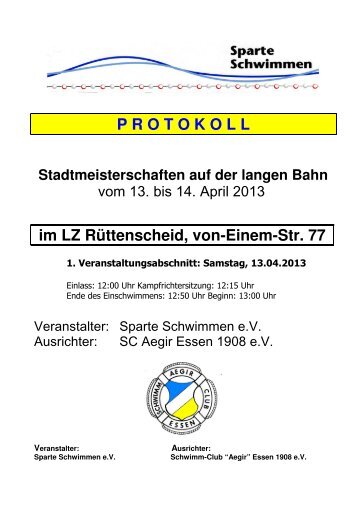 Protokoll Stadtmeisterschaften LS