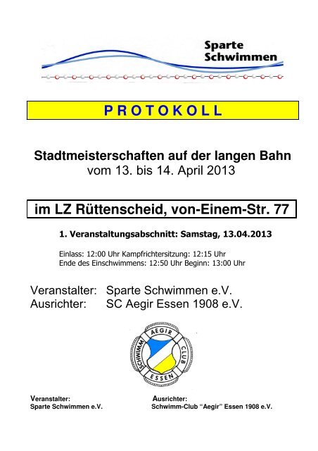 Protokoll Stadtmeisterschaften LS