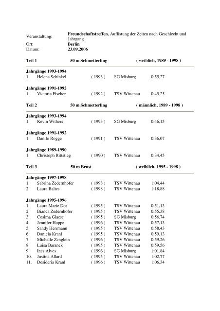 23.09.2006 Teil 1 50 - TSV Berlin-Wittenau 1896 eV