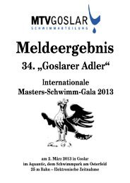 Meldeergebnis - MTV Goslar