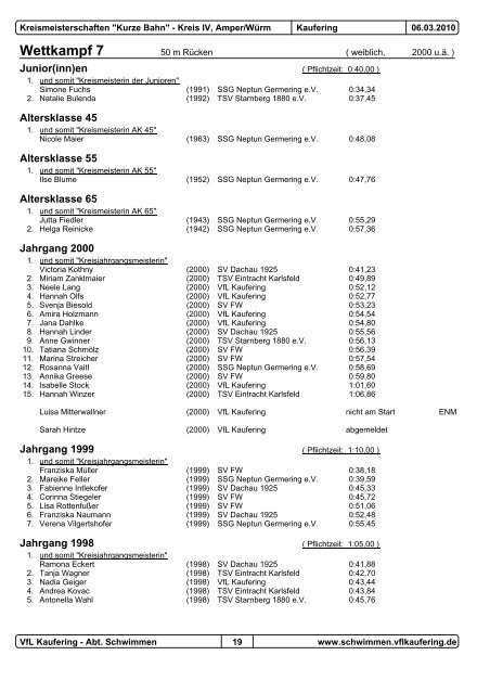 Protokoll KMKB 2010 inkl. Medaillenspiegel und ENM-Liste