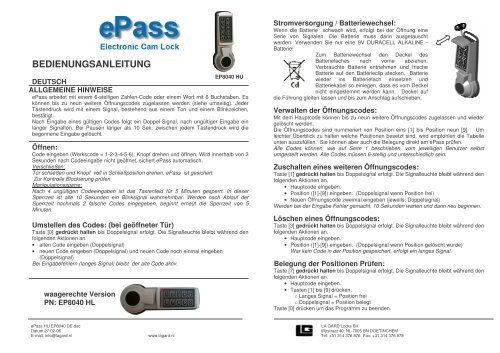 ePass HU EP8040 DE