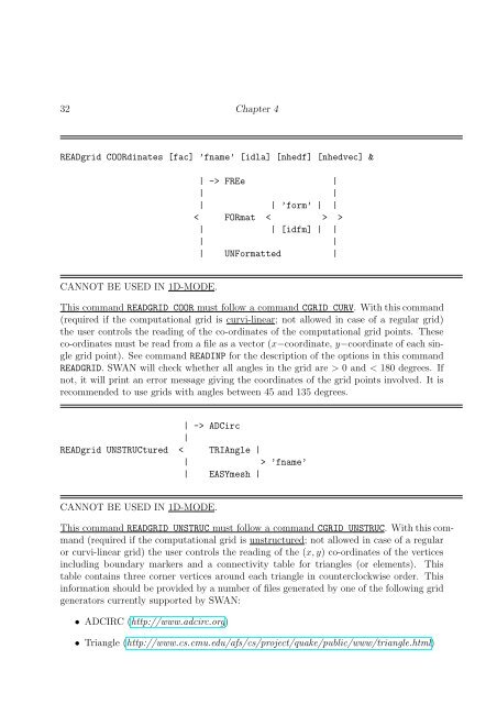 USER MANUAL SWAN Cycle III version 40.72A