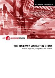 THE RAILWAY MARKET IN CHINA - SCI Verkehr GmbH