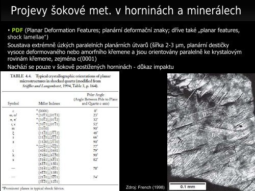 Meteority a impaktní krátery - Přírodovědecká fakulta - Masarykova ...