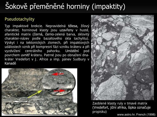 Meteority a impaktní krátery - Přírodovědecká fakulta - Masarykova ...