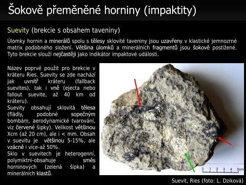 Meteority a impaktní krátery - Přírodovědecká fakulta - Masarykova ...