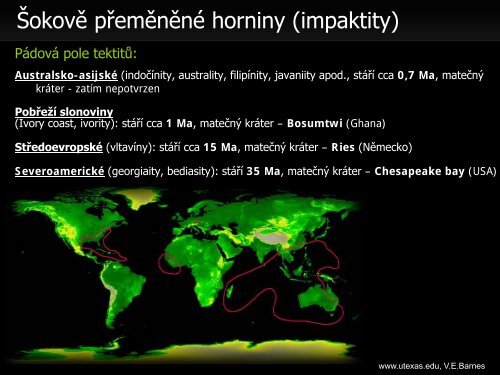 Meteority a impaktní krátery - Přírodovědecká fakulta - Masarykova ...