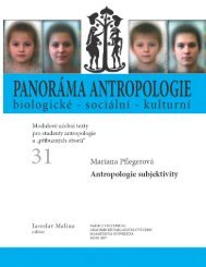 Antropologie subjektivity - Přírodovědecká fakulta - Masarykova ...