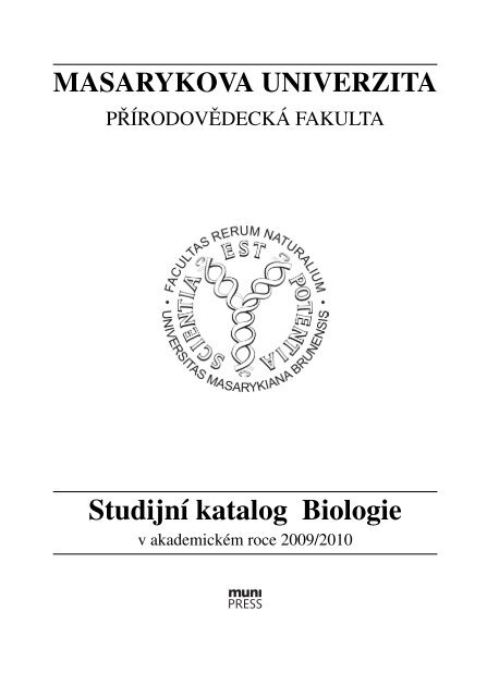 Studijní katalog Biologie - Masarykova univerzita