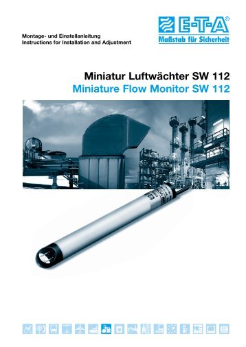 Miniatur Luftwächter SW 112 Miniature Flow Monitor SW 112 - ETA