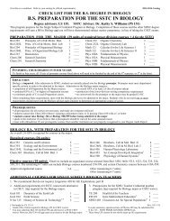 bs preparation for the sstc in biology - The College of Sciences - San ...