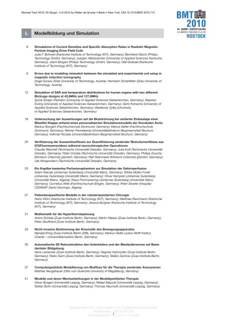 Modellbildung Und Simulation L Scientific Computing And Imaging