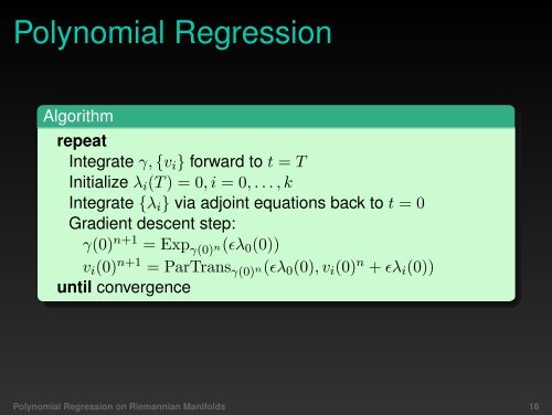 Polynomial Regression on Riemannian Manifolds