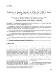 Estimation of Cranial Capacity in 17-20 Years Old in South ... - SciELO