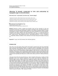 Influences of alcohol derivatives on citric acid productivity by ...