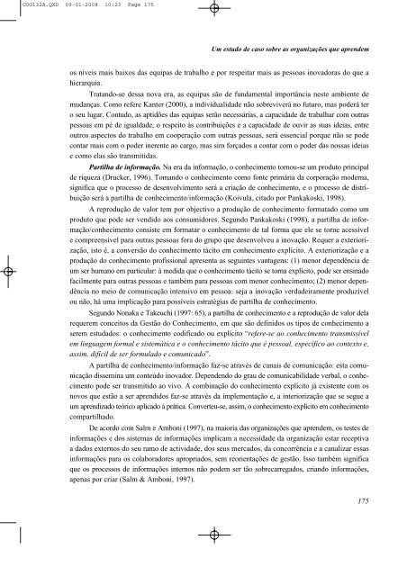 Um estudo de caso sobre as organizaÃ§Ãµes que aprendem - SciELO