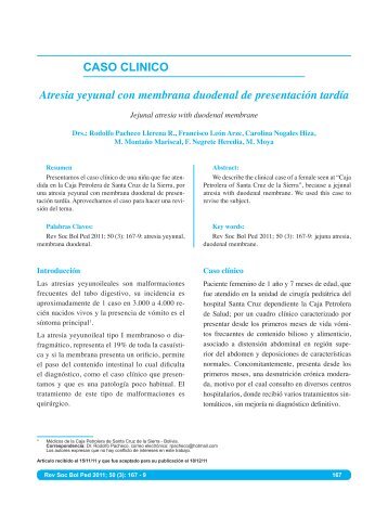 CASO CLINICO Atresia yeyunal con membrana duodenal de ...